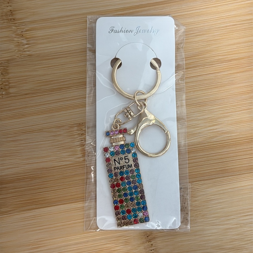 No 5 Parfum Colorful Perfume Bottle Key Chain Bag Charm NEW